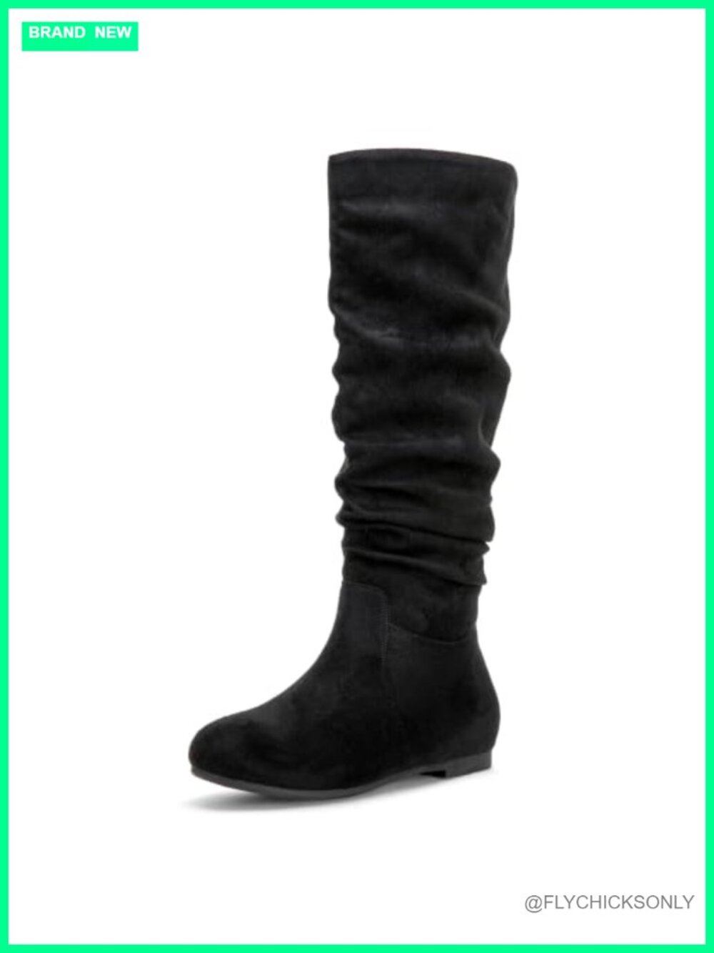 Women's Knee High Slouch Boots Suede Flat Pull On Tall Fall Boot